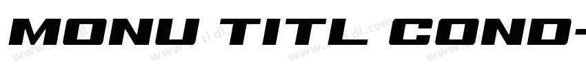 monu titl cond字体转换